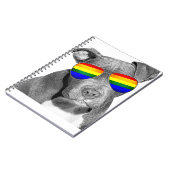 Carnet Pitbull Gay pride Chien Vêtements LGBT Drôle Rai C (Côté gauche)