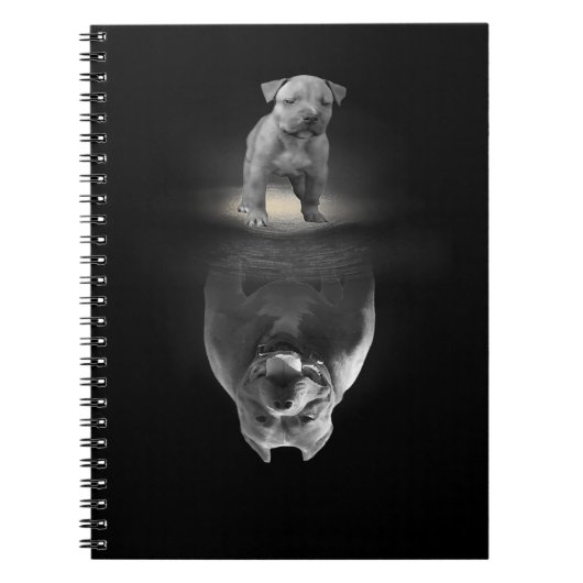 Carnet Pitbull Lover Dog American Pitbull Chien réflexion (Devant)