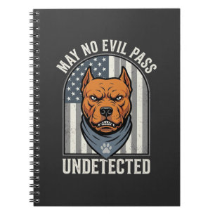 Carnet Pitbull Patriotique Chien de Garde