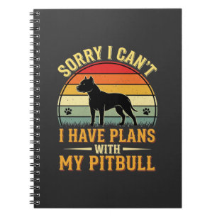 Carnet Pitbull Plans Amant de Chien de Coucher de Soleil
