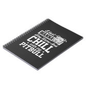 Carnet Pitbull Reste à la Maison et Design Chill (Côté gauche)