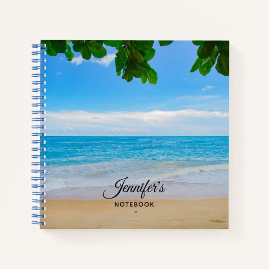 Carnet Pittoresque Tropical Beach Sable de soleil et Surf (Devant)