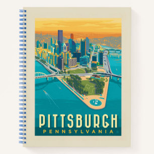 Carnet Pittsburgh, PA   Vue oeil d'oiseau