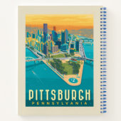Carnet Pittsburgh, PA | Vue oeil d'oiseau (Dos)