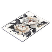 Carnet Pivoine - Fleurs à l'aquarelle (Côté gauche)