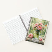 Carnet Pivoines dans un vieux pot en verre (Intérieur)