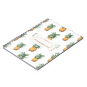 Carnet PixDezines Ananas Vintage/fond+texte DIY (Côté gauche)