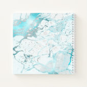 CARNET PIXDEZINES AQUA MARBRE BLEUE LES PREMIERS DU BÉBÉ (Dos)