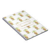Carnet PixDezines Faux Ananas Or/arrière - plan DO-IT-YOU (Côté Droit)