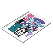 Carnet Pixel art et monstre bleu (Côté gauche)
