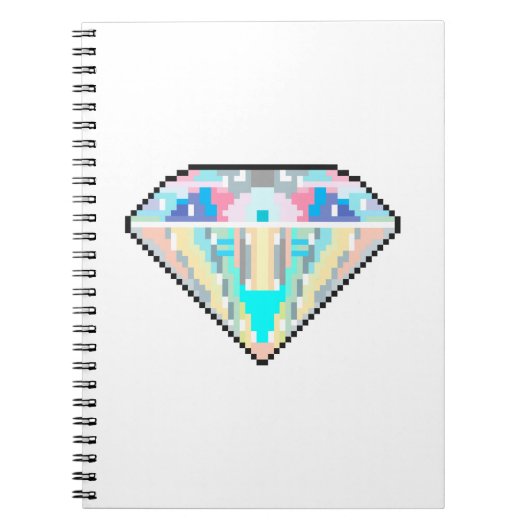 Carnet Pixel art gem diamant (Devant)