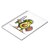 Carnet Pixel Avocado Warrior - 8 bits de personnage de je (Côté gauche)