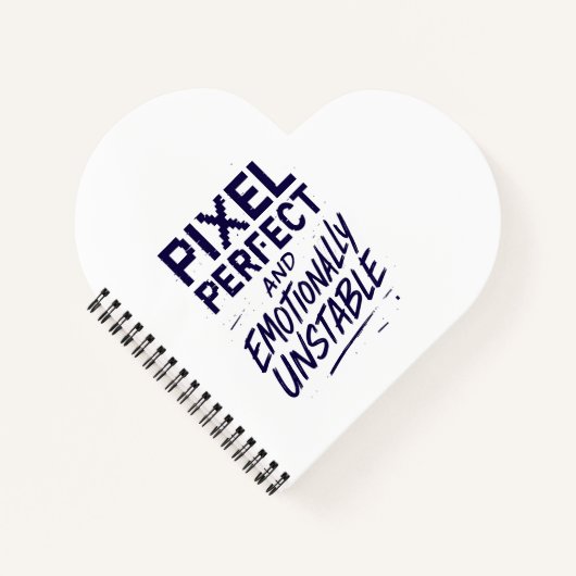 Carnet Pixel Coeur parfait (Devant)