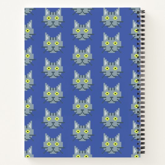 Carnet Pixel Motif de chat (Dos)