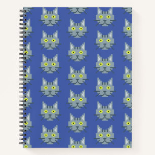 Carnet Pixel Motif de chat