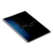 Carnet Pixel Noir et Bleu Moderne (Côté Droit)