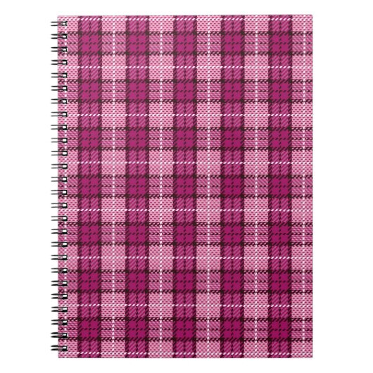 Carnet Pixel Plaid_Magenta-Black (Devant)
