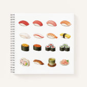 Carnet Pixel Sushi Notebook – Japanese Food Design (Devant)