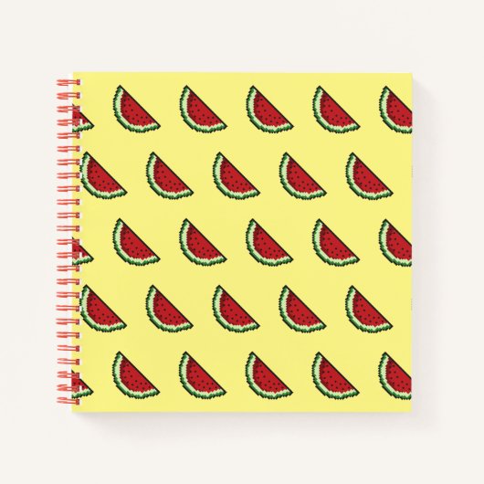 Carnet Pixel Watermelon Motif (Devant)