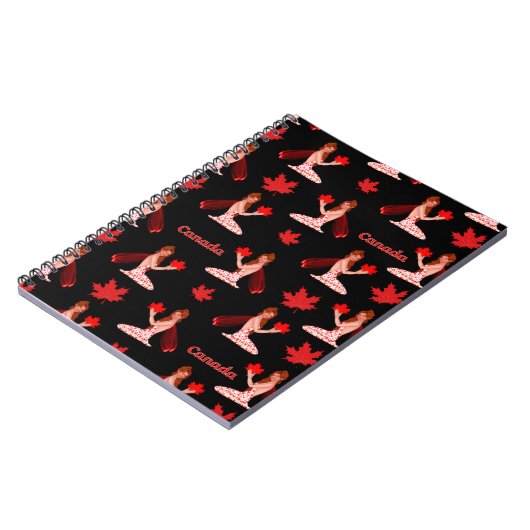 Carnet Pixie canadienne avec feuille d'érable (Côté gauche)