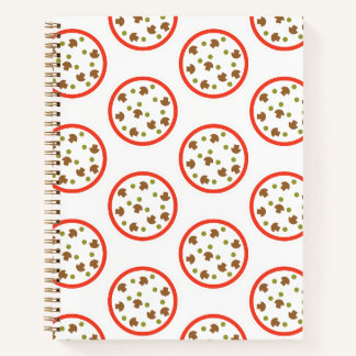 Carnet Pizza avec champignons Amusant Cute Fast Food Cart