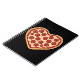 Carnet Pizza Coeur en forme de mignonne Saint Valentin (Côté gauche)