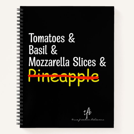 Carnet Pizza Margherita W/O Ananas (Devant)