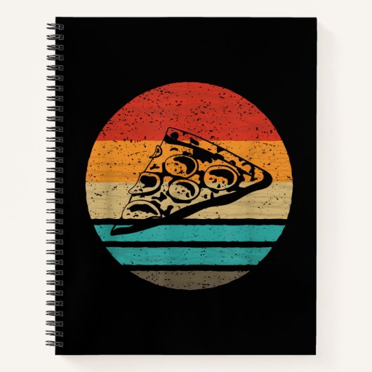 Carnet Pizza Slice Retro Style Vintage (Devant)