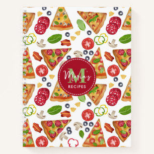 Carnet Pizza Slices Motif italien Recette