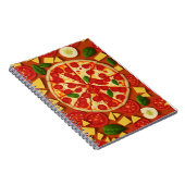 Carnet Pizza tomate basilic motif lumineux (Côté Droit)