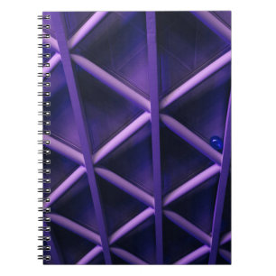 Carnet Plafond violet avec motif croisé ; blu