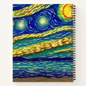 Carnet Plage Abstraite du ciel lunaire (Dos)