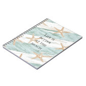 Carnet Plage Aqua Mint Starfish Grandes (Côté gauche)