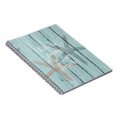 Carnet Plage Blue Faux Wood Starfish (Côté Droit)