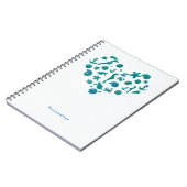 Carnet Plage Choses Aquarelle Turquoise Moderne Chic Élég (Côté gauche)