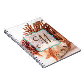 Carnet Plage Corail Star Poisson Monogramme Note initiale (Côté Droit)