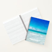 Carnet Plage côtière Ocean Waves Turquoise Aqua Turquoise (Intérieur)