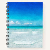 Carnet Plage côtière Ocean Waves Turquoise Aqua Turquoise (Devant)