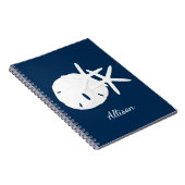 Carnet Plage côtière personnalisée Bleu Starfish Sand Dol (Côté Droit)