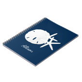 Carnet Plage côtière personnalisée Bleu Starfish Sand Dol (Côté gauche)