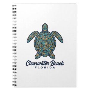 Carnet Plage de Clearwater Floride Tortue de mer Vector D