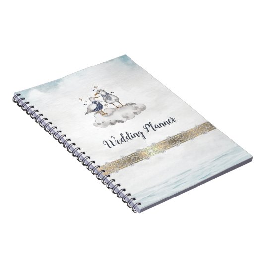 Carnet Plage de mouettes d'aquarelles (Côté Droit)