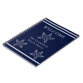 Carnet Plage de poisson bleu marine marine (Côté gauche)