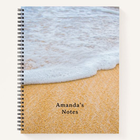 Carnet Plage de sable avec Surf en mousse (Devant)