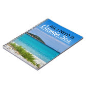 Carnet Plage de sable blanc avec eau turquoise vitamine m (Côté gauche)