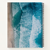 Carnet Plage de sable des vagues de l'océan bleu (Dos)