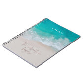 Carnet plage de sable tropical océan l'aventure commence (Côté gauche)