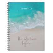 Carnet plage de sable tropical océan l'aventure commence (Devant)