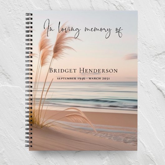 Carnet Plage de Sunset Beach En souvenir affectueux Mémor