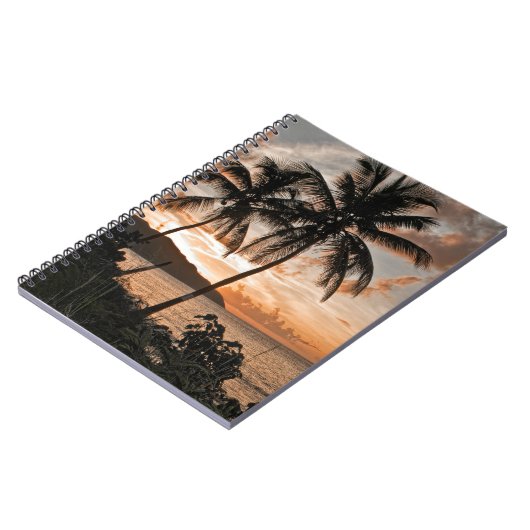 Carnet Plage de Sunset Tropical Palm Trees Beach (Côté gauche)